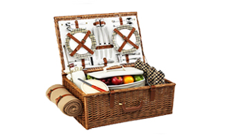 Dorset Picnic Basket for Four with Blanket